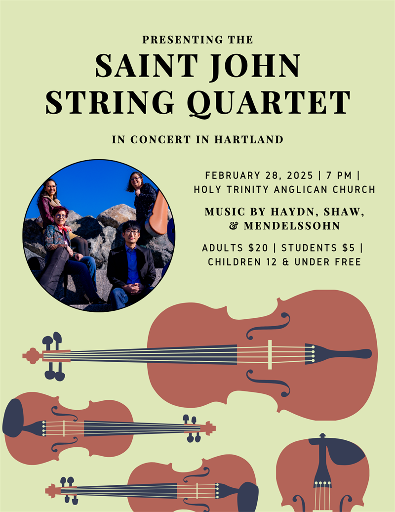 Saint John String Quartet in Concert in Hartland